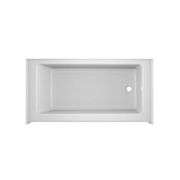 Signature 60" Three Wall Alcove Acrylic Whirlpool Tub with Right Drain Left Hand Pump and Overflow