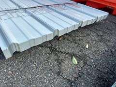 White Corrugated Metal Panel 3'x12'