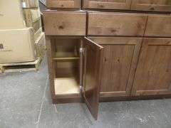 Rustic Walnut Shaker Kitchen Cabinet Set 12'x15'