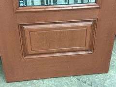 Cherry Mahogany Deco 2 PNL Fiberglass Door Slab 36"x80"