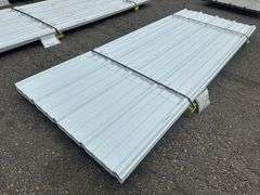 White Corrugated Metal Panel 3'x8'