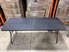 6 Ft Plastic Folding Table -Black