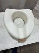 Medline 5" Raised Toilet Seat with Lock, No Arms, White, 400 lb Capacity