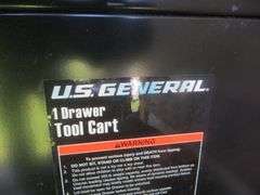 U.S. General Rolling Tool Cart w/ Drawer & Keys