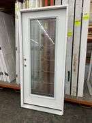 Exterior Full Decorative Glass Fiberglass Door 36"x80" RH
