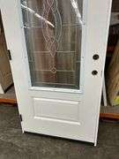 White Fiberglass, Decorative Entrance Door 36"x80", Right Hand