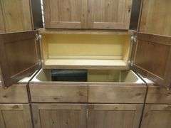 Rustic Walnut Shaker Kitchen Cabinet Set 12'x15'