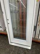 Exterior Full Decorative Glass Fiberglass Door 36"x80" RH