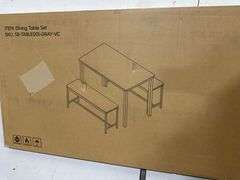 3-Piece Bench Style Dining Furniture Set