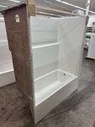 White Fiberglass Shower Enclosure 32 1/2"X60"X76 " Right Hand Drain