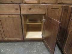 Rustic Walnut Shaker Kitchen Cabinet Set 12'x15'