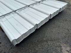 White Corrugated Metal Panel 3'x16'
