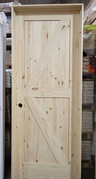 Unassembled Knotty Pine Door 30"x80" RH
