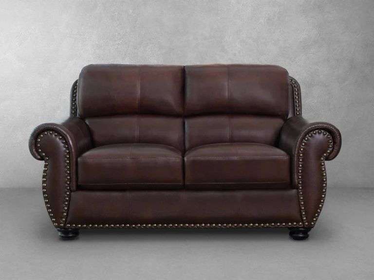 Abbyson Austin Leather Loveseat