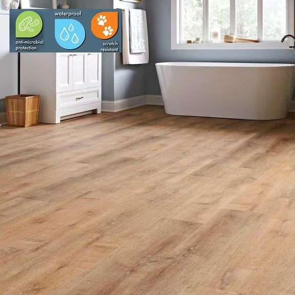 Lifeproof Fresh Oak 6 MIL x 8.7 in. W x 48 in. L Click Lock Vinyl Plank Flooring