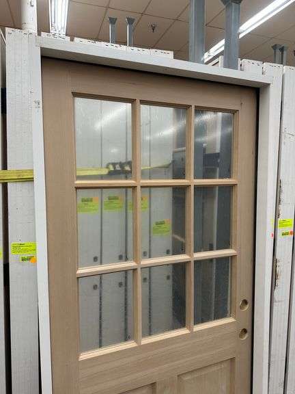 Doug Fir Exterior 9 Lite Door 36"x80" LH