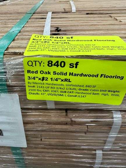 Red Oak Solid Hardwood Flooring 3/4"x2 1/4"xRL