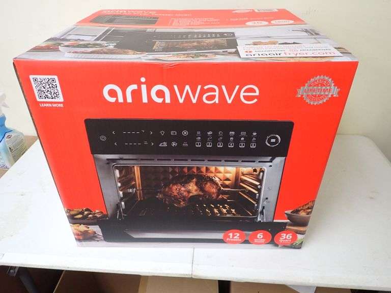 Black Ariawave 36 Quart Digital Air Fryer Toaster Oven