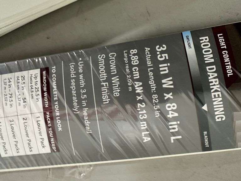 set of 3 long blinds