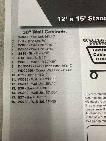 Sonona Wheat Kitchen Cabinet Set 12'x15'