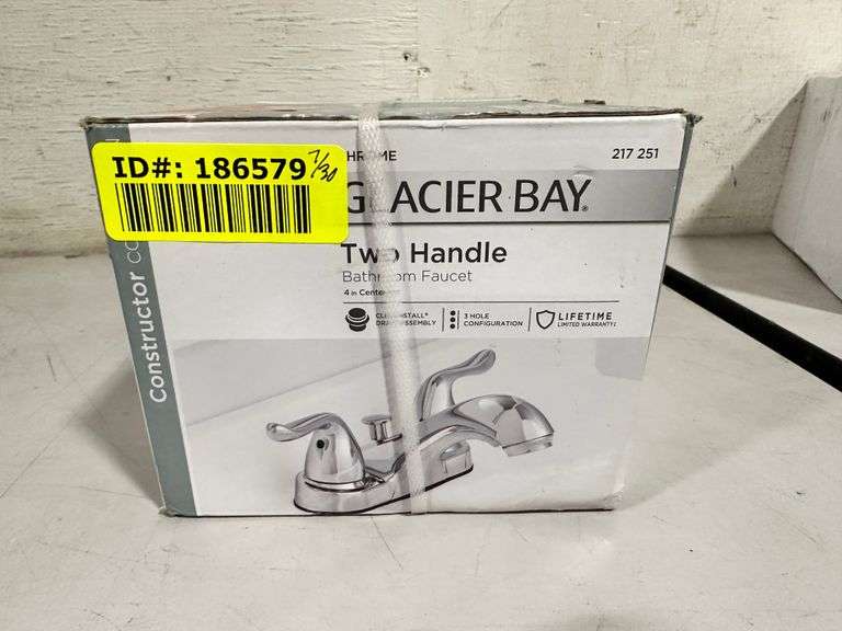 Glacier Bay Constructor 4 in. Centerset Double-Handle Bathroom Faucet