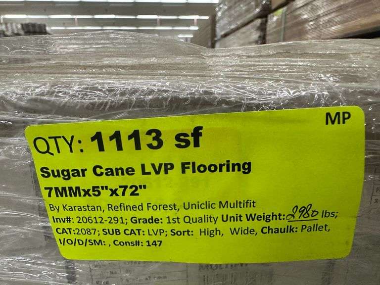Sugar Cane LVP Flooring 7mmx5"x72"