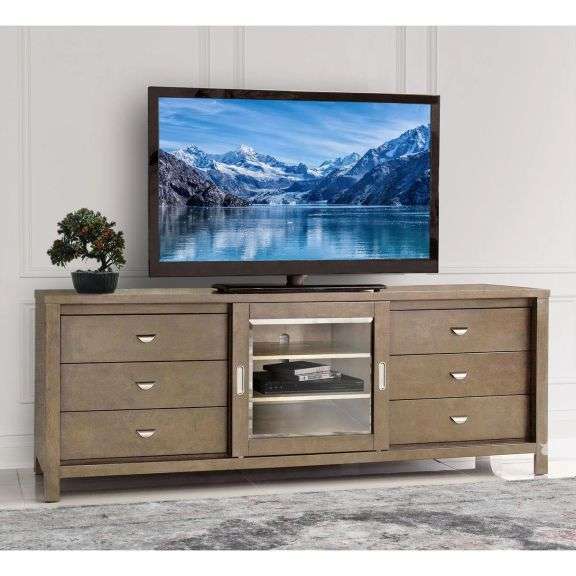 Abbyson Leonard 72 in Solid Wood Media Console