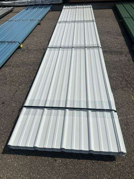 White Corrugated Metal Panel 3'x16'