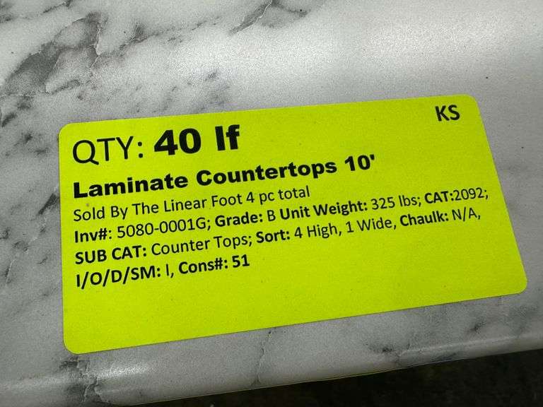 Laminate Countertops 10'