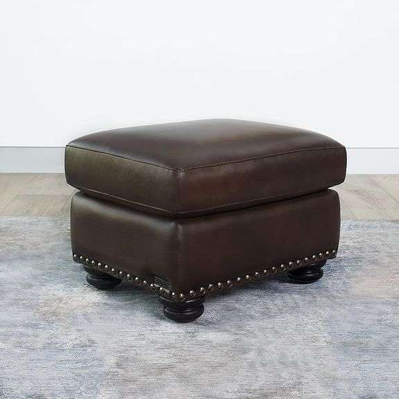 Abbyson Austin Leather Ottoman