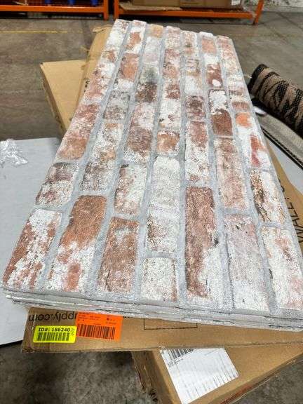 WALL!SUPPLY Brick Red-White HD Printed Jointless Common Plank (3x$)