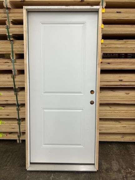 White Steel, Exterior Door 36", Left Hand