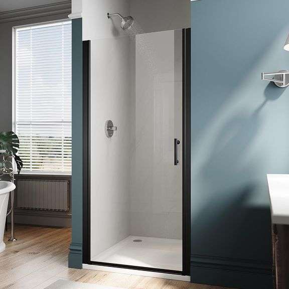 ELEGANT Pivot Shower Door 32 in. W x 72 in. H, Pivot Swing Shower Doors with 1/4 in. Clear Tempered