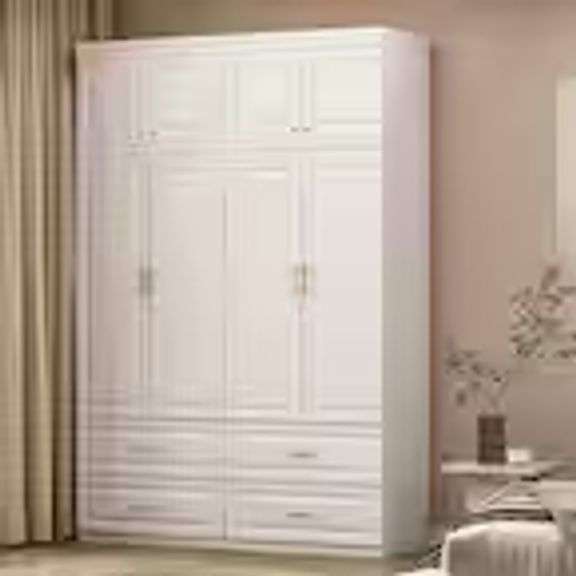 FUFU&GAGA White 8-Door Big Wardrobe Armoires