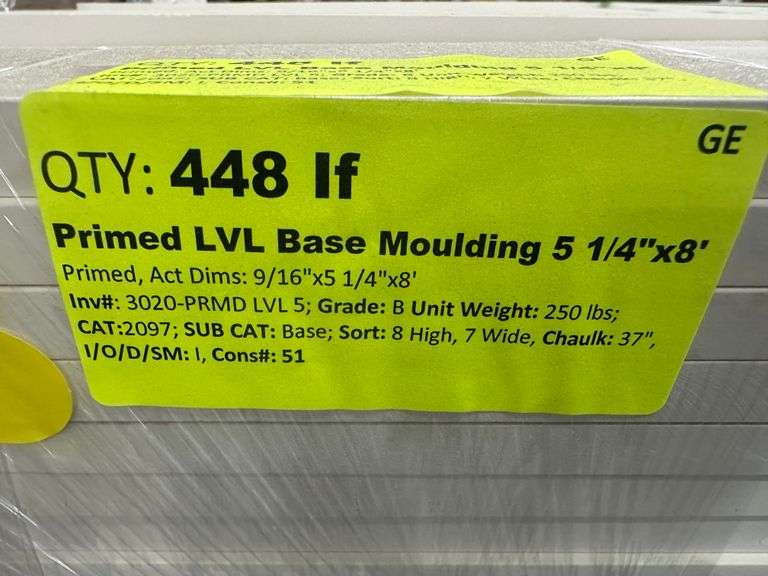 Primed LVL Base Moulding 5 1/4"x8'