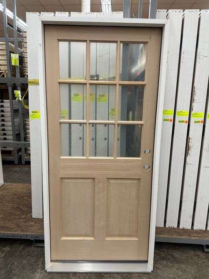 Doug Fir Exterior 9 Lite Door 36"x80" LH