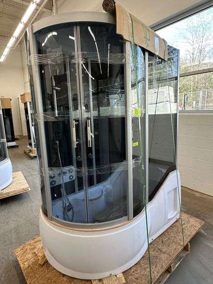 Black Luxury Shower/Tub 32"x60" LHD Jetted, With Many Accessories