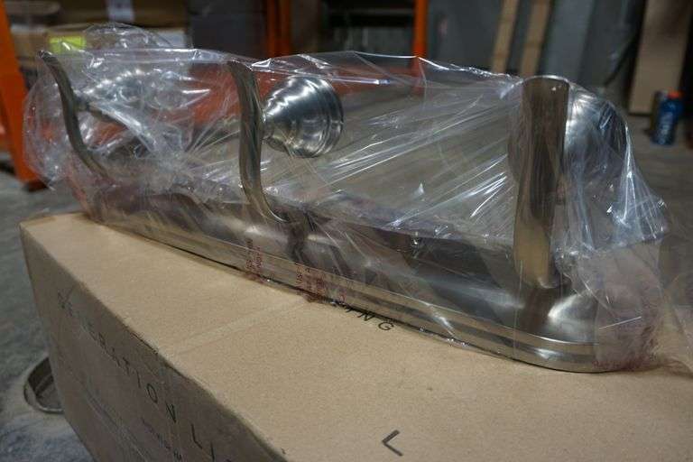 Nickel Three Light Wall Mount Bathroom Light