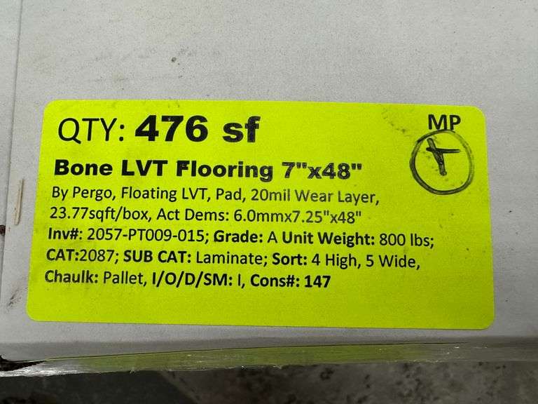 Bone LVT Flooring 7"x48"