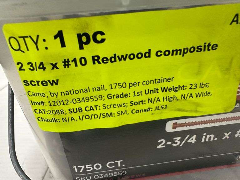 2 3/4x #10 Redwood Composite Screw