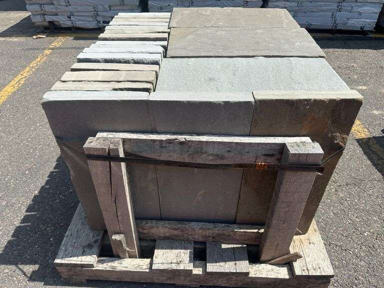 Natural Cleft Pattern Blue Stone, Full Color, 12" x 24 x 2" 1/2 - 3" Assorted Thickness