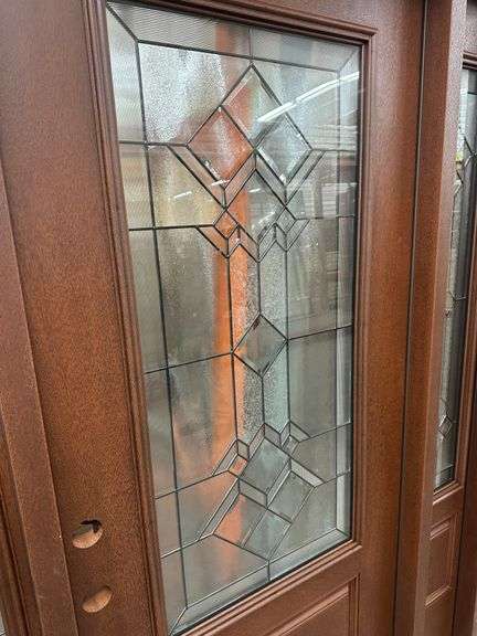 Exterior Fiberglass Deco Door With 2 Side Lites 63 1/2"x81 1/2" RH
