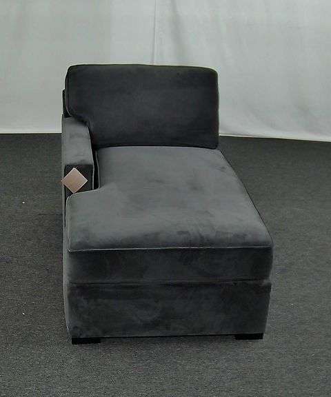 Macys Black Microfiber Chaise Lounge