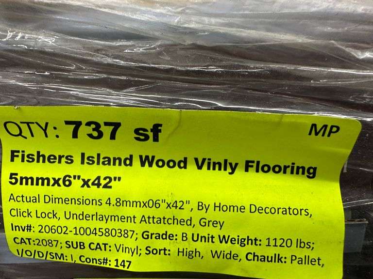 Fishers Island Wood Vinyl Flooring 5mmx6"x42"