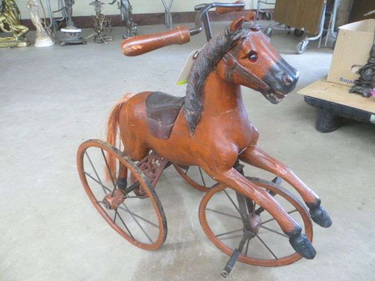 Antique Wooden Horse Tricycle