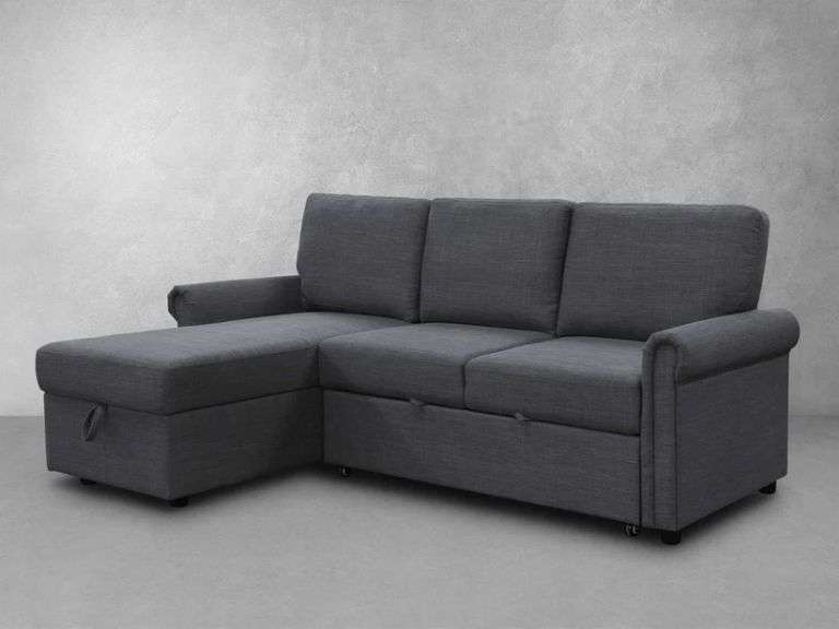 Abbyson Hamilton 2 Piece Storage Sofa Bed Reversible Sectional