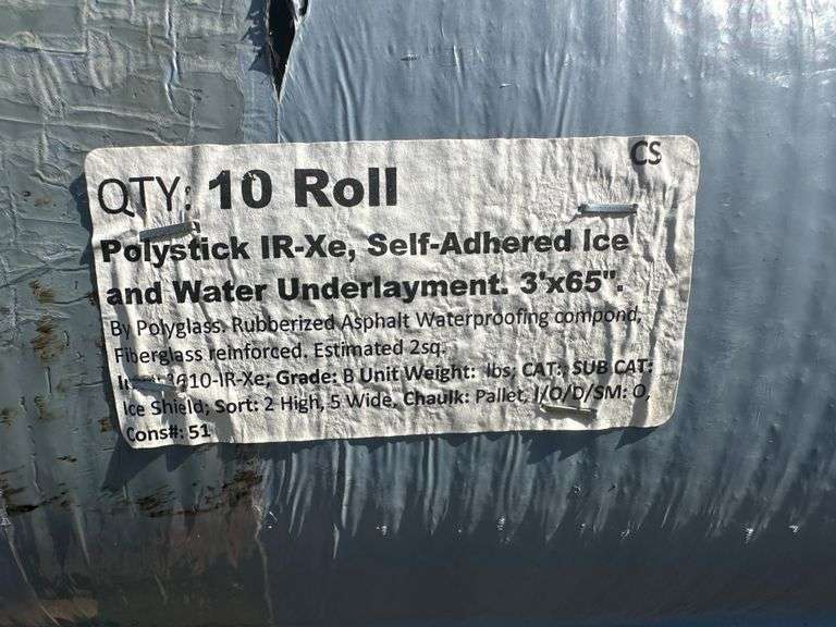 Polystick IR-Xe, Self-Adhered Ice and Water Underlayment 3'x65'