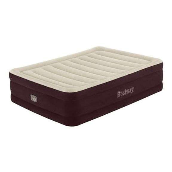 BestwayÂ® Maroon Tritech Airbed Queen 20 with Built-in AC Pump