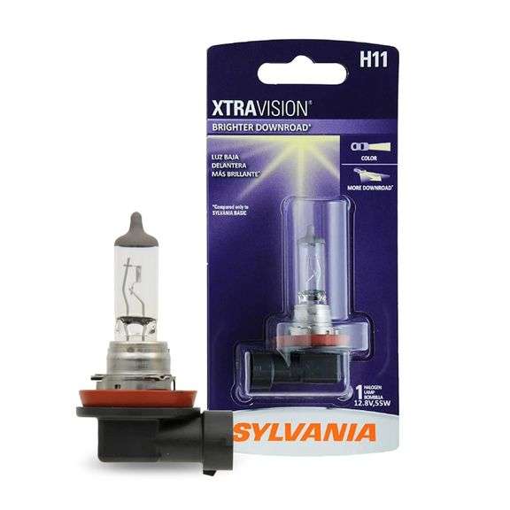 SYLVANIA - H11 XtraVision - High Performance Halogen Headlight Bulb, High Beam, Low Beam and Fog Rep