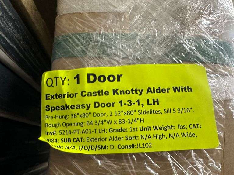 Exterior Castle Knotty Alder With Speakeasy Door 1-3-1 LH